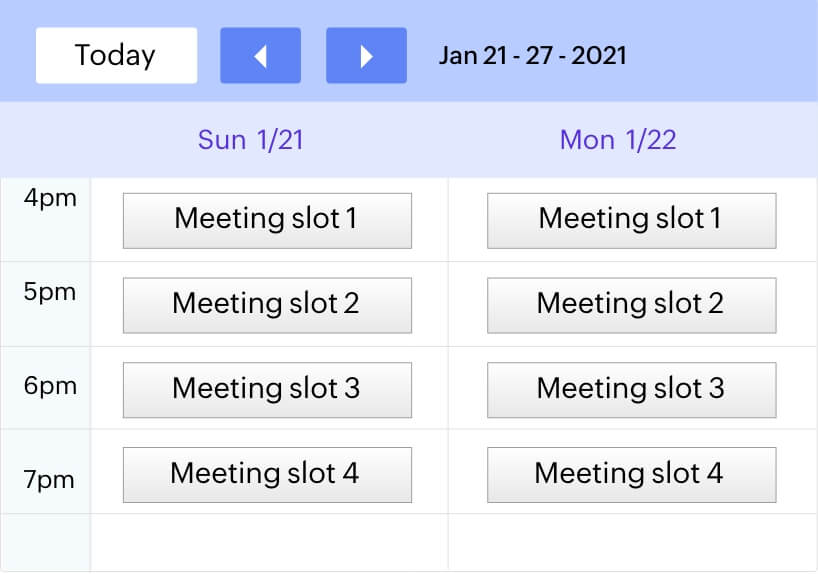 Google Calendar appointment slots