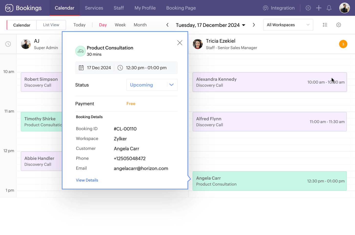 The best Calendly alternative for consultants - Zoho Bookings