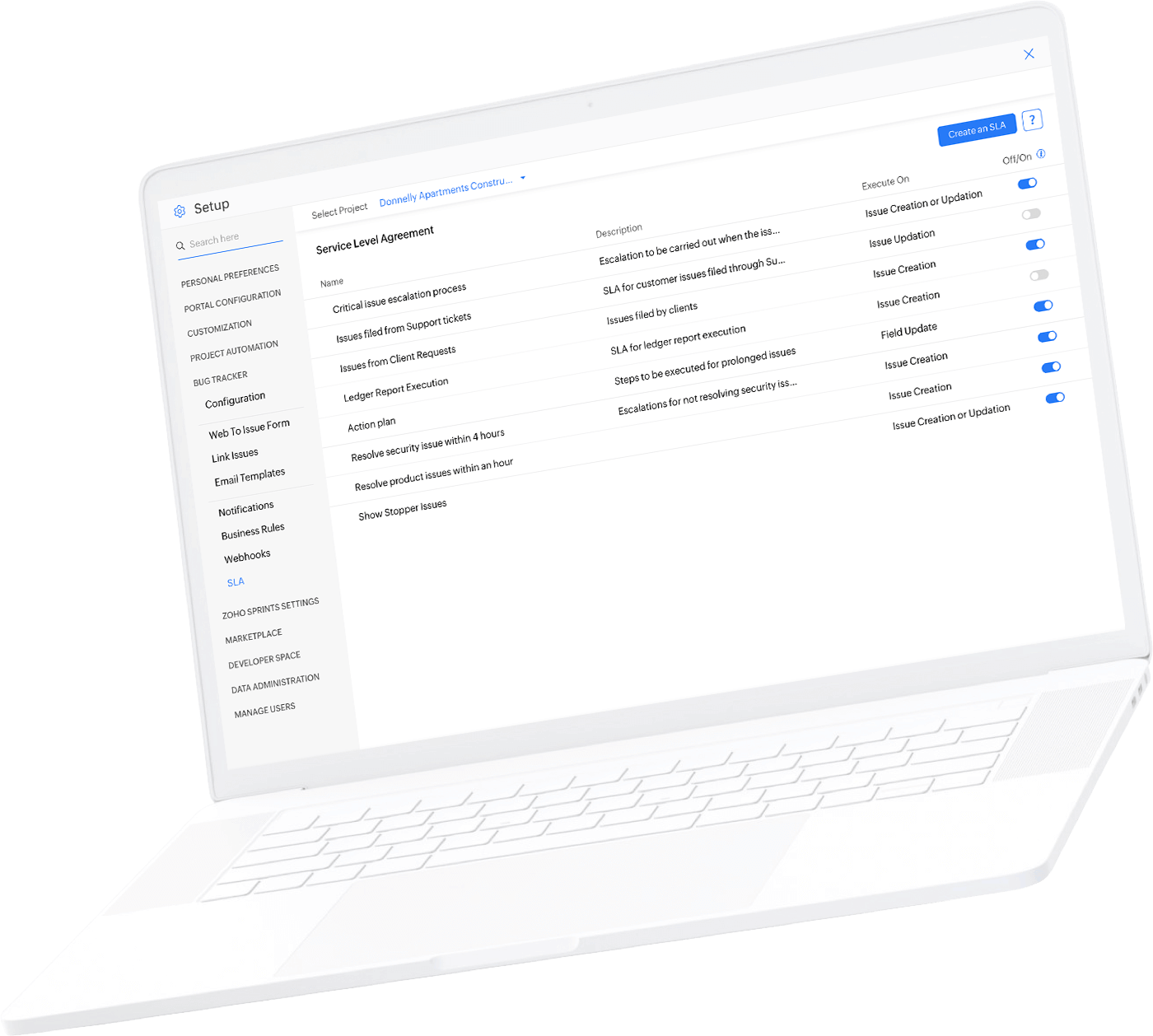 SLA automatisé