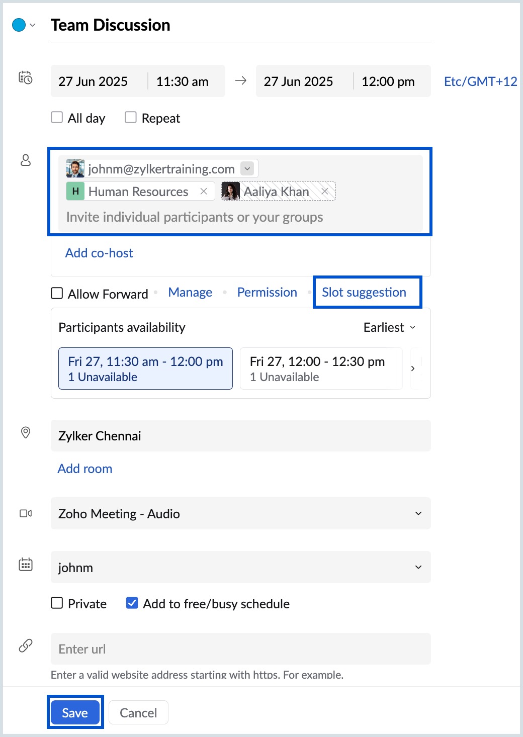 Add participant
