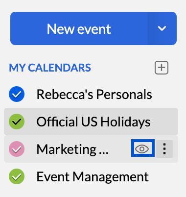 View calendar