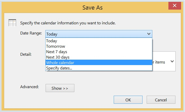 Date range