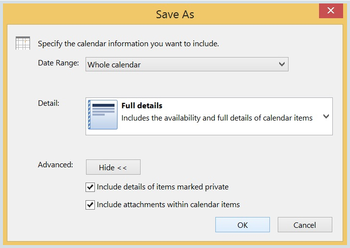 Advanced save as