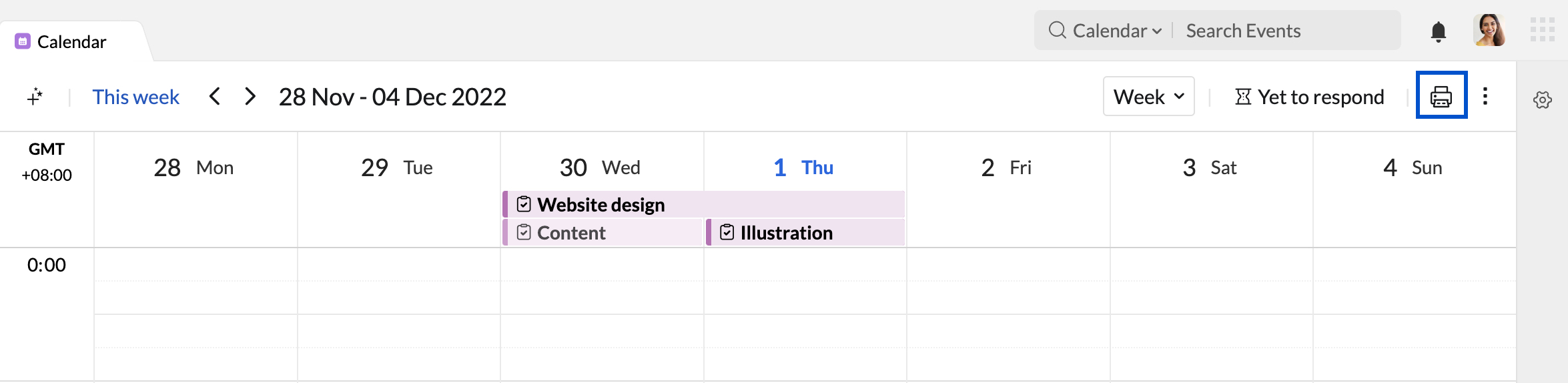 Print a Calendar
