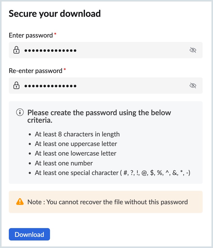 Secure password