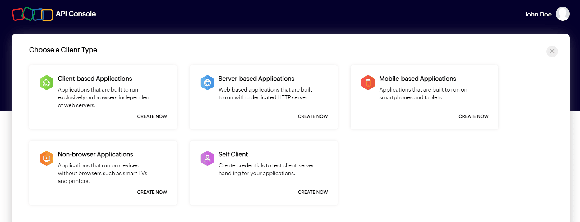 Choose a Client Type Choose a Client Type