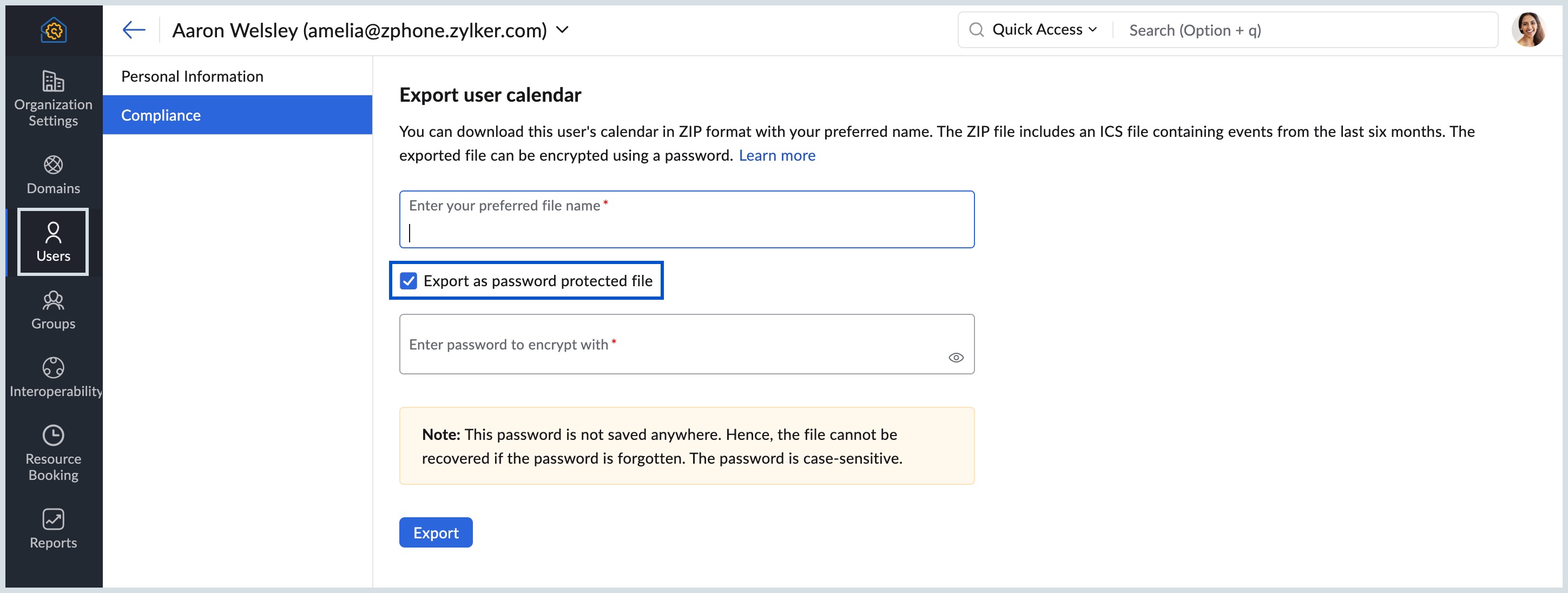Password-protect