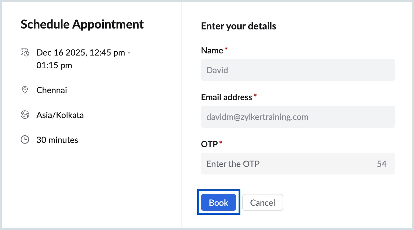 Confirm Booking