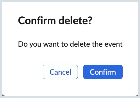 confirm delete