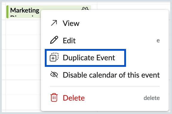 duplicate event