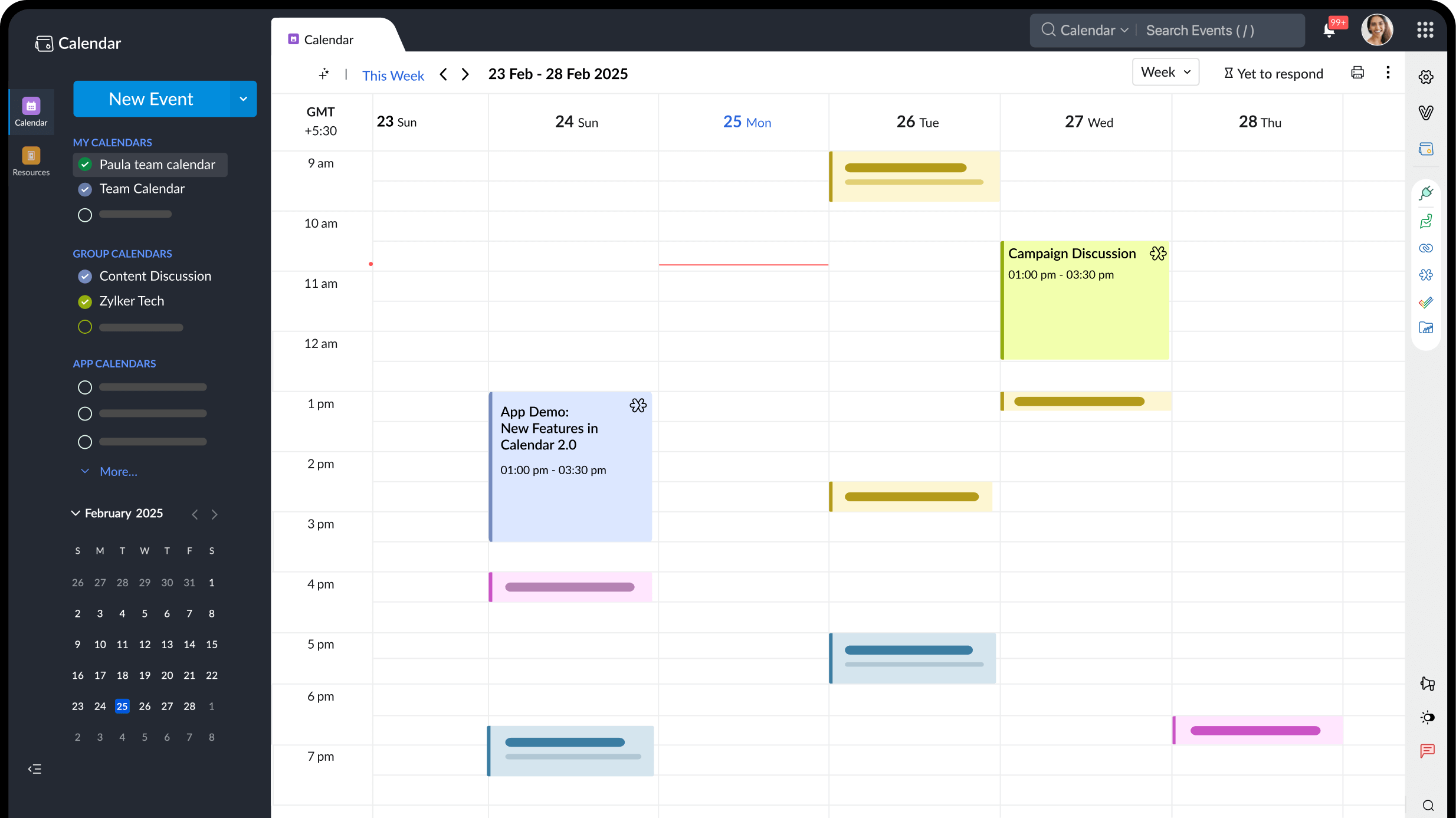 Powerful features of Zoho Calendar