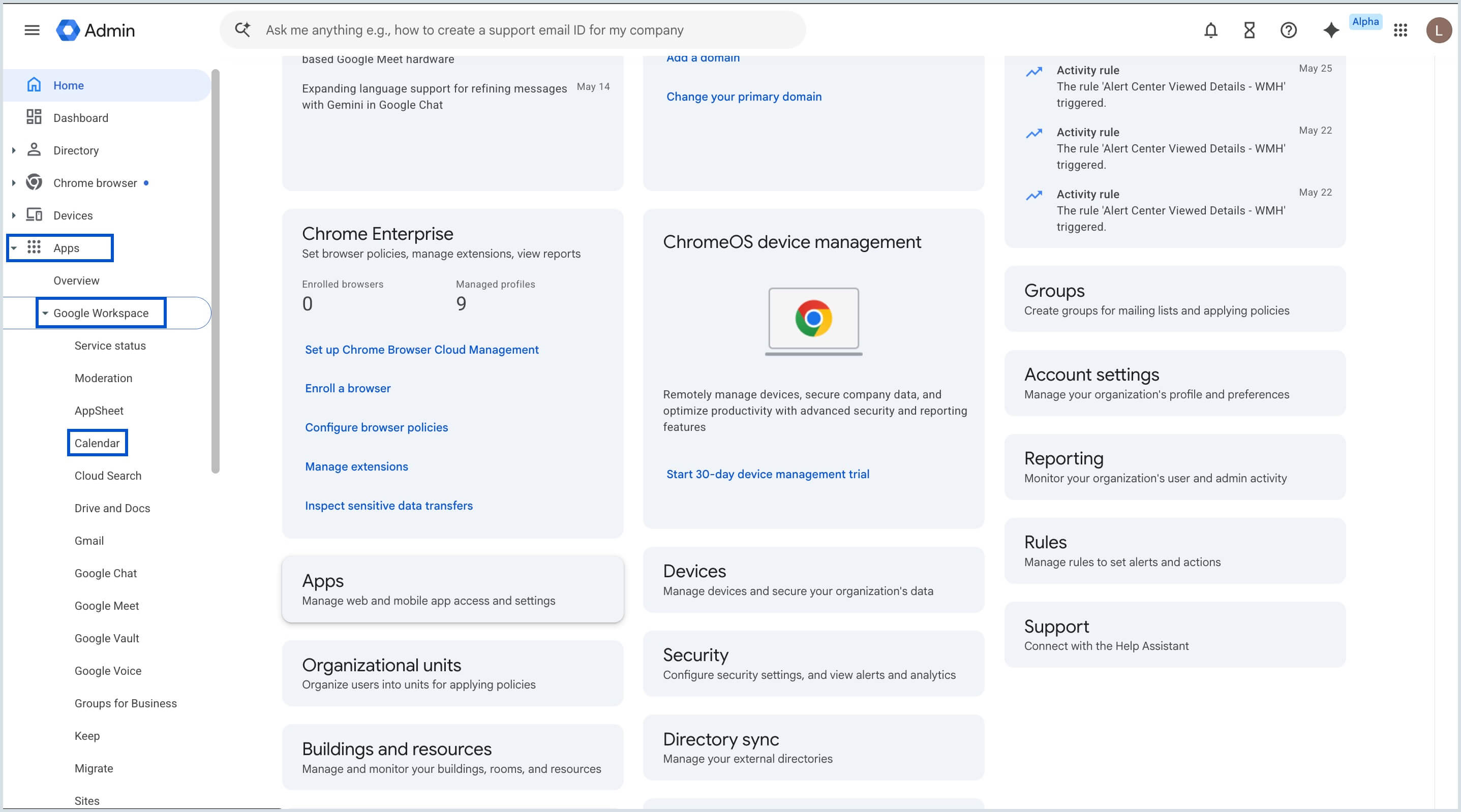 Google Workspace Admin Console