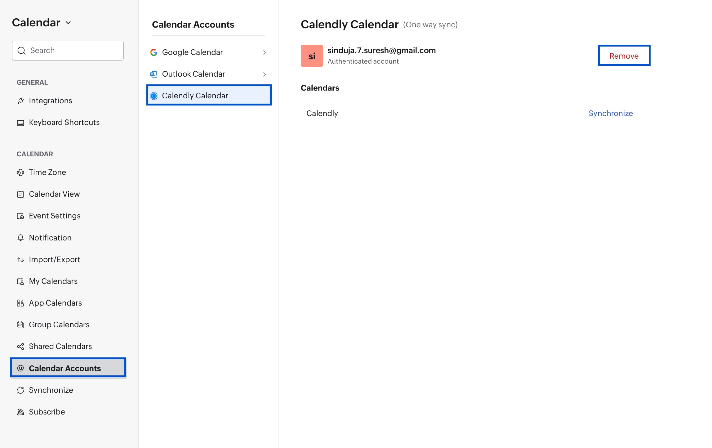 Remove Calendly account