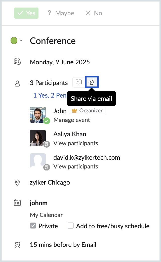 share event