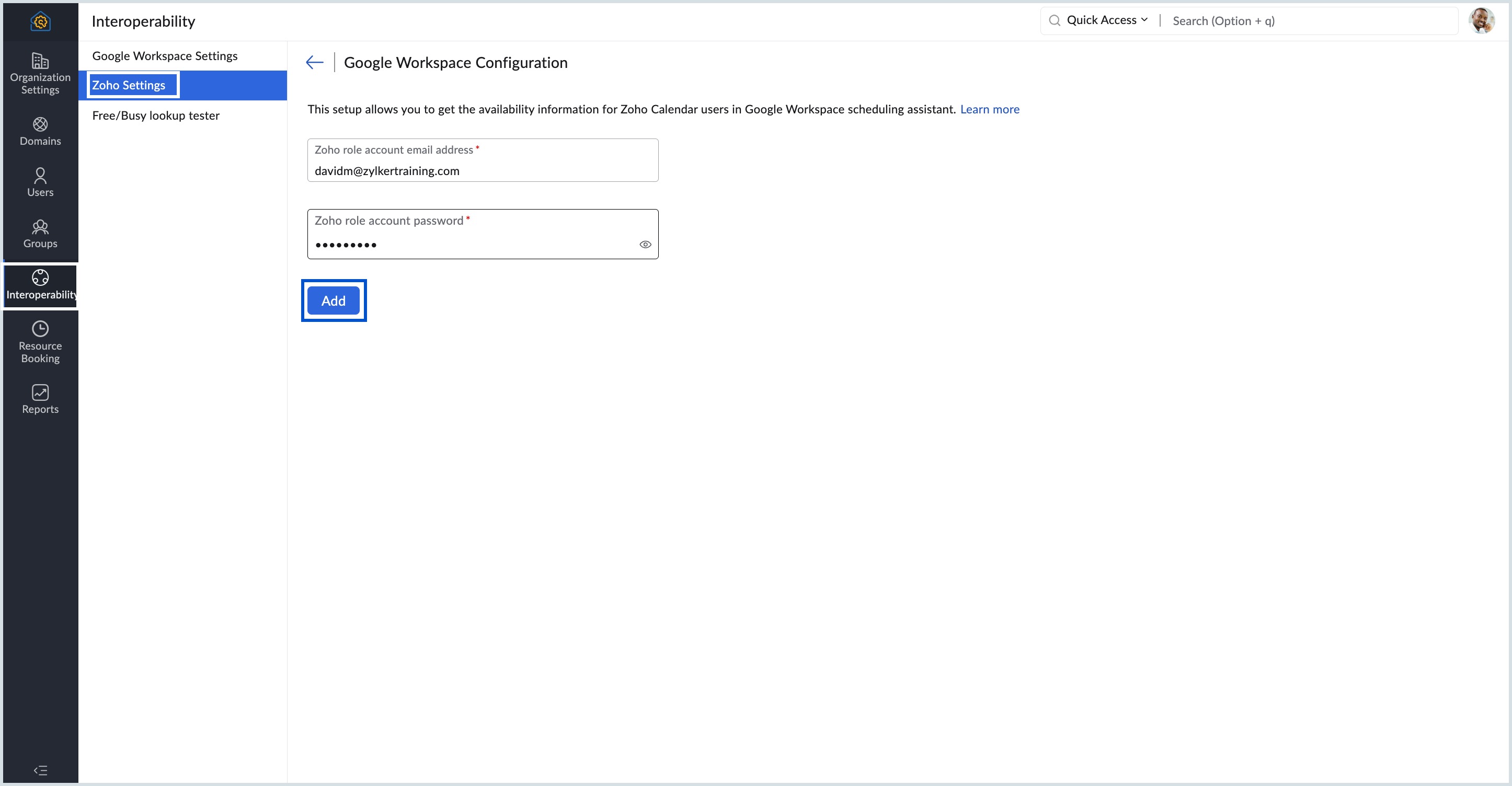 Add Configuration