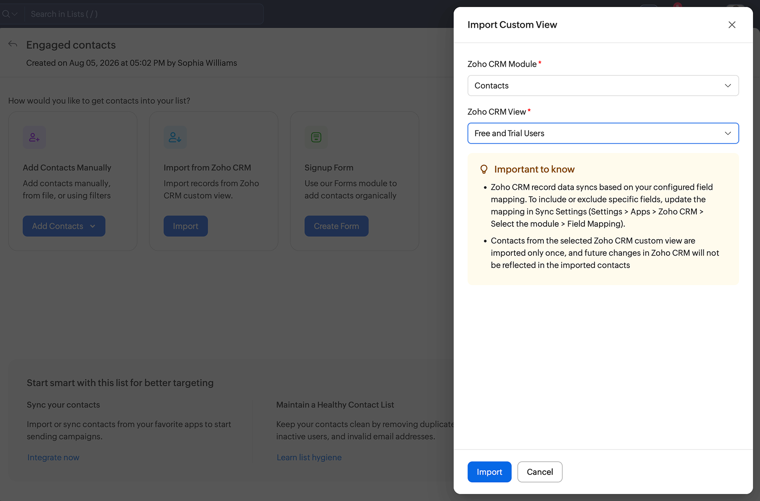 Import CRM views directly
