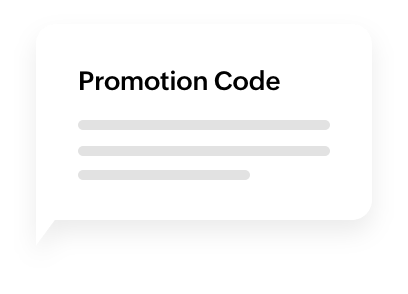 SMS promocode