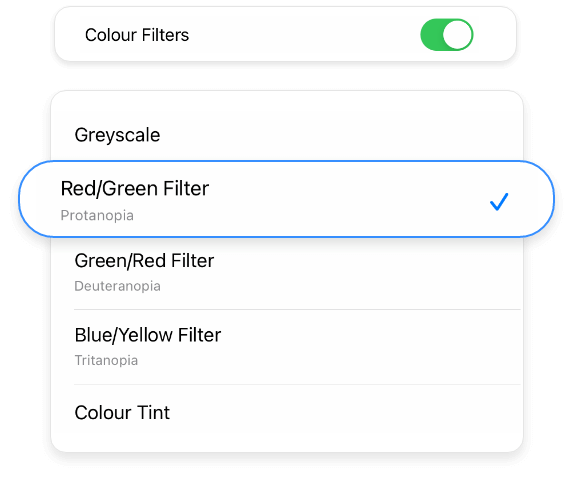 Color Filters Active