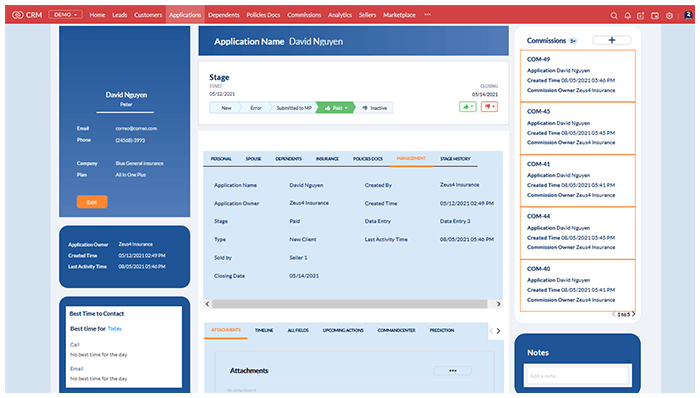 Sample Canvas template design from Zeus 4