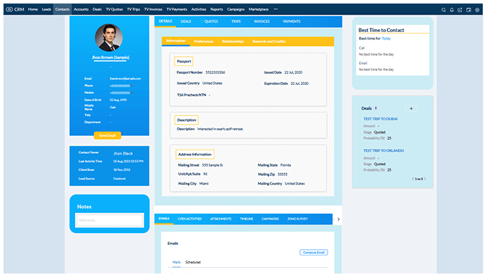 Sample Canvas template design from Zeus 4