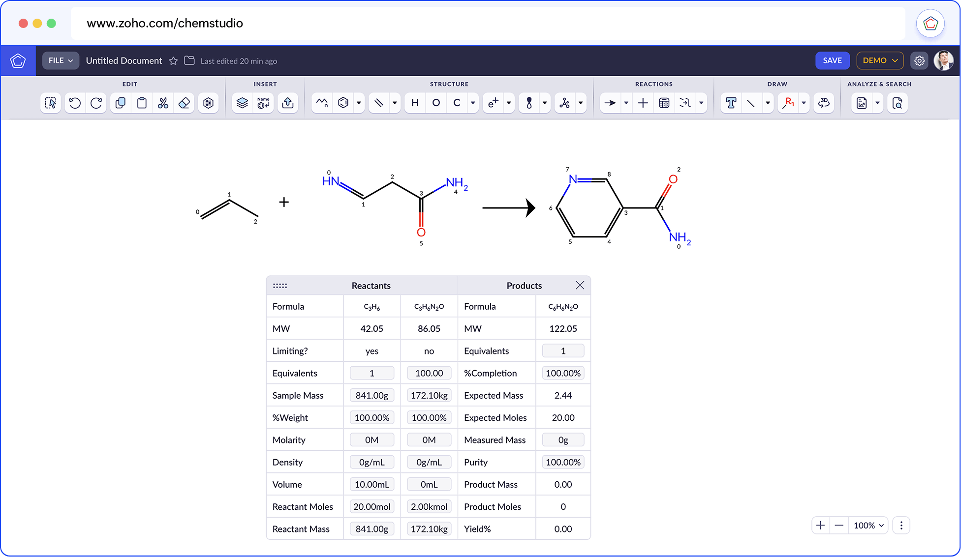 Analysis and utilities screenshot