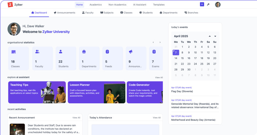 Zoho Classes Web Client