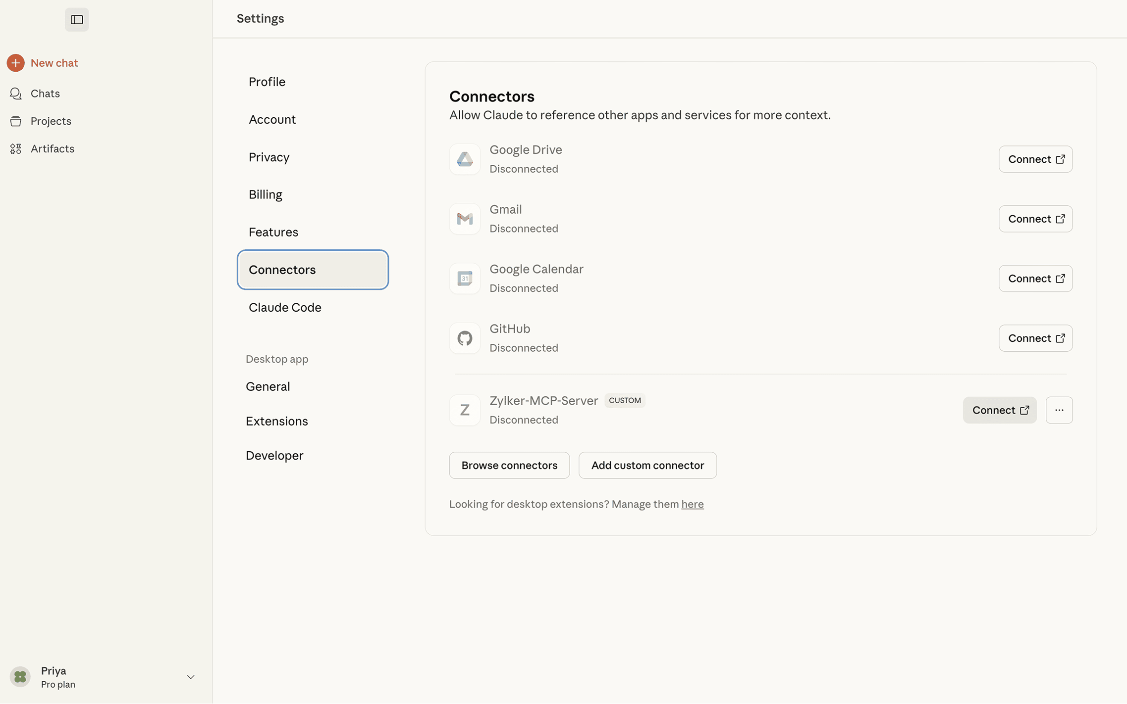 Connect with Zoho Cliq MCP for Authorization