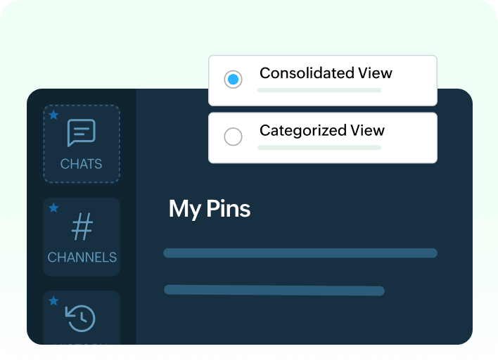 Custom sidebar interface
