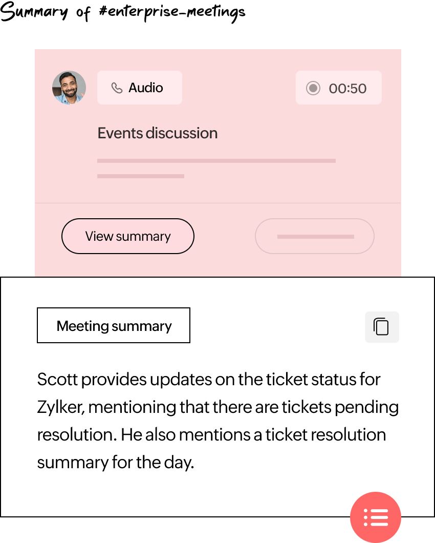 Meeting summary and action items