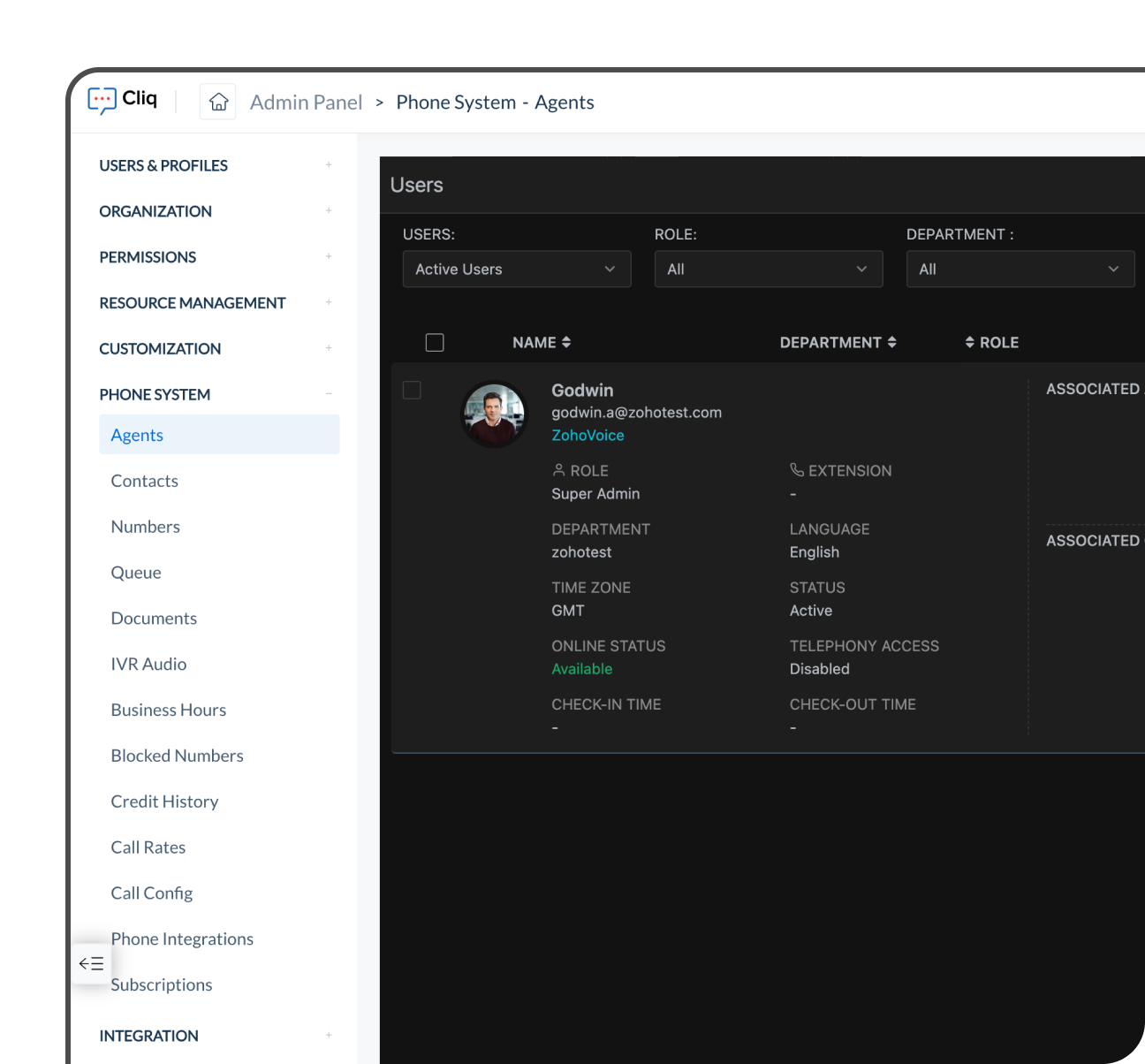 Add and supervise agents interface