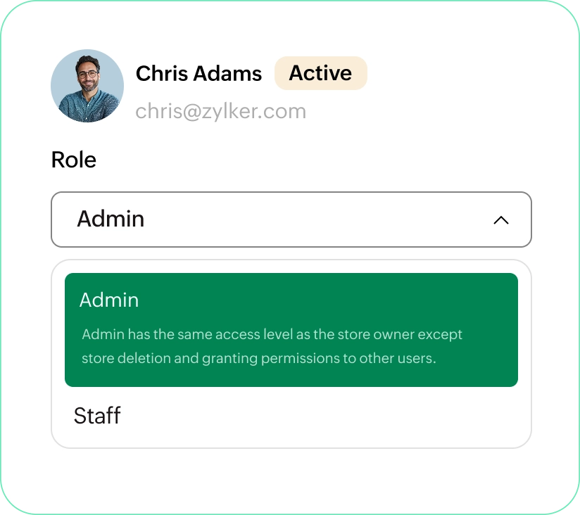 Admin delegation settings