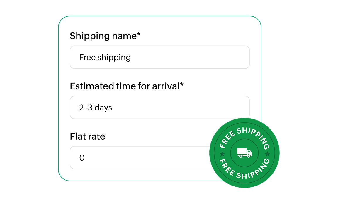 Free shipping form details