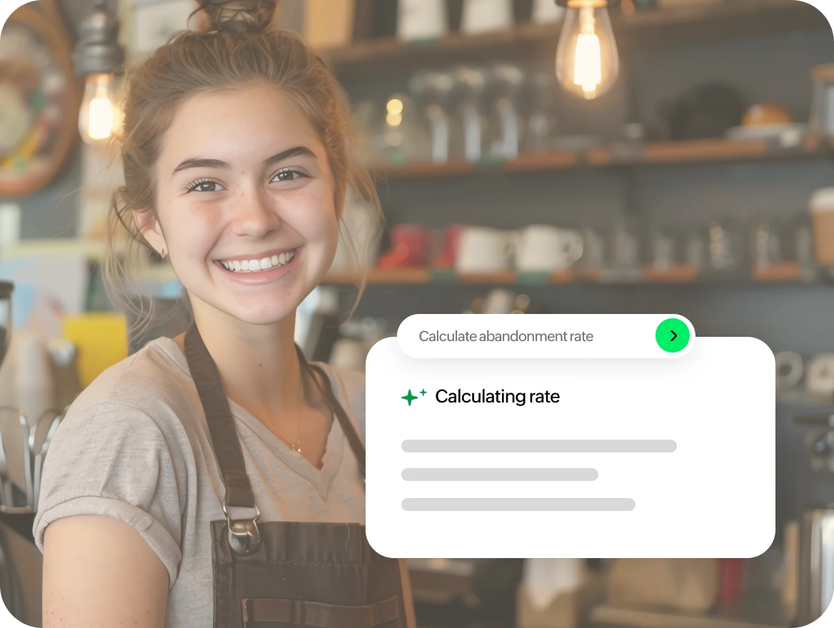 Merchant reviewing cart abandonment metrics