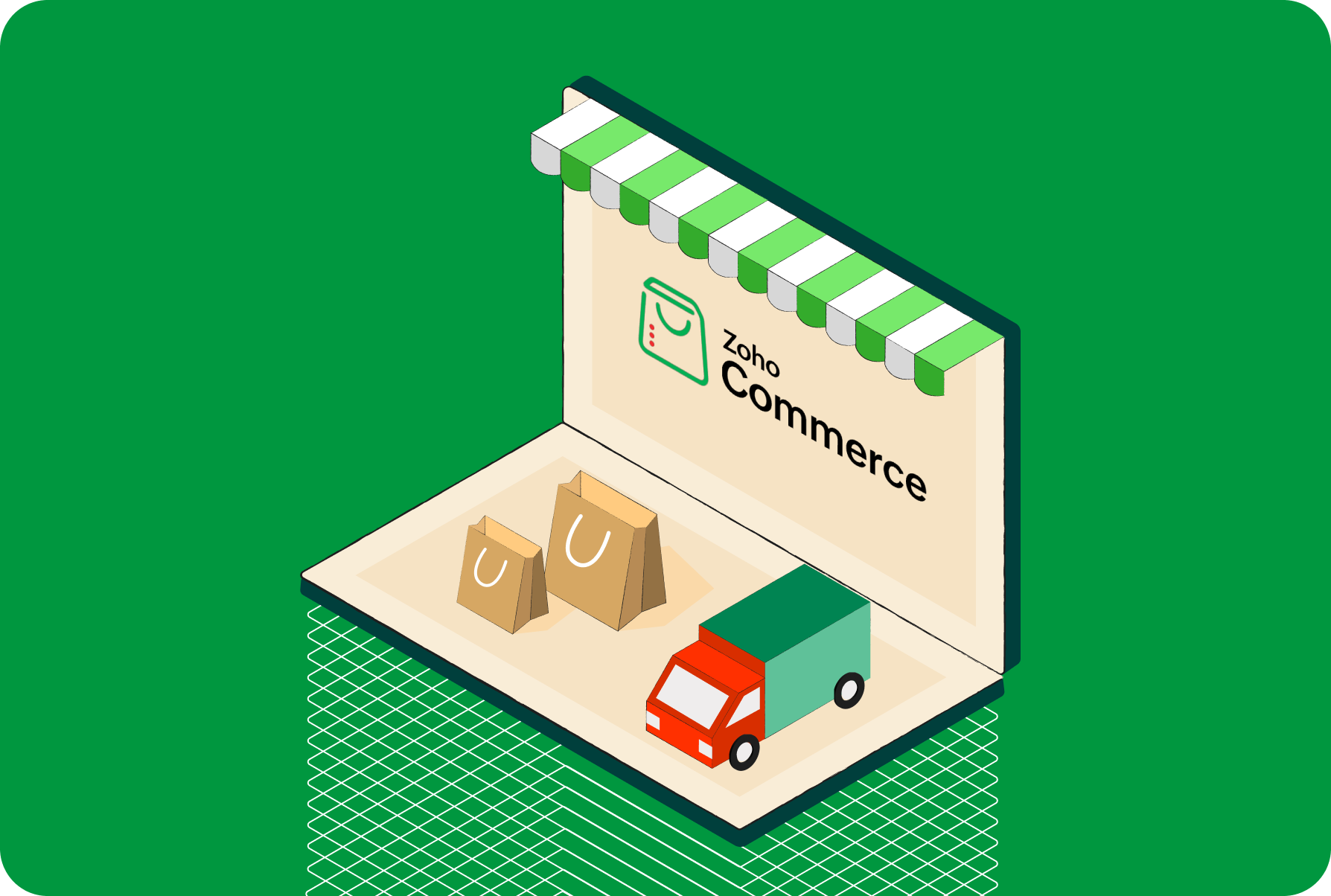 Zoho Commerce Webinar Illustration