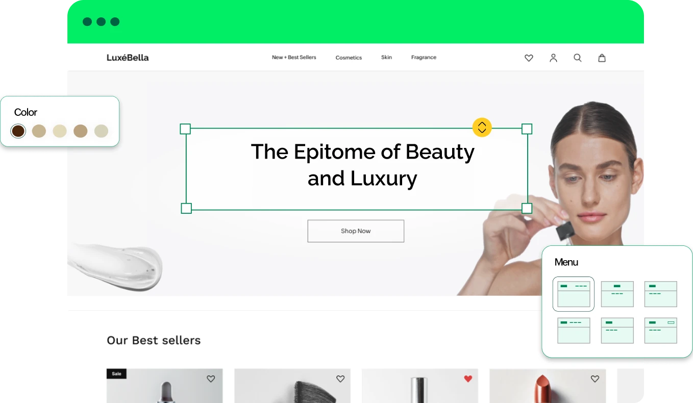 Customizable storefronts preview