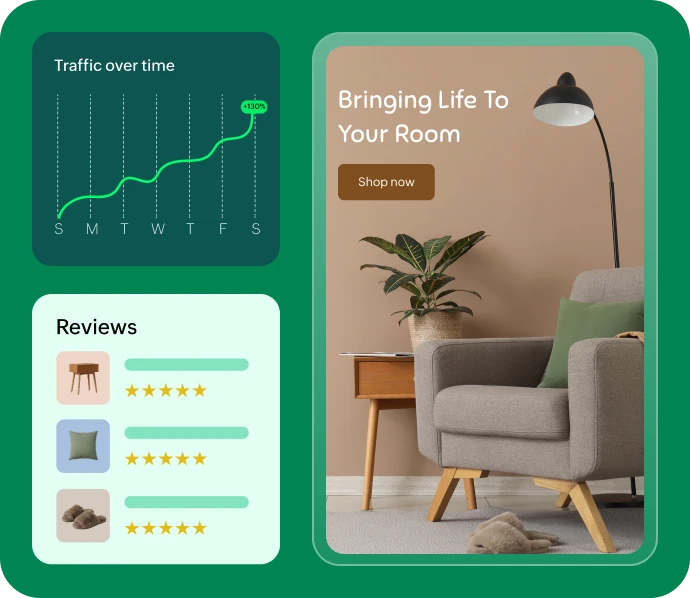 Ecommerce website templates hero preview