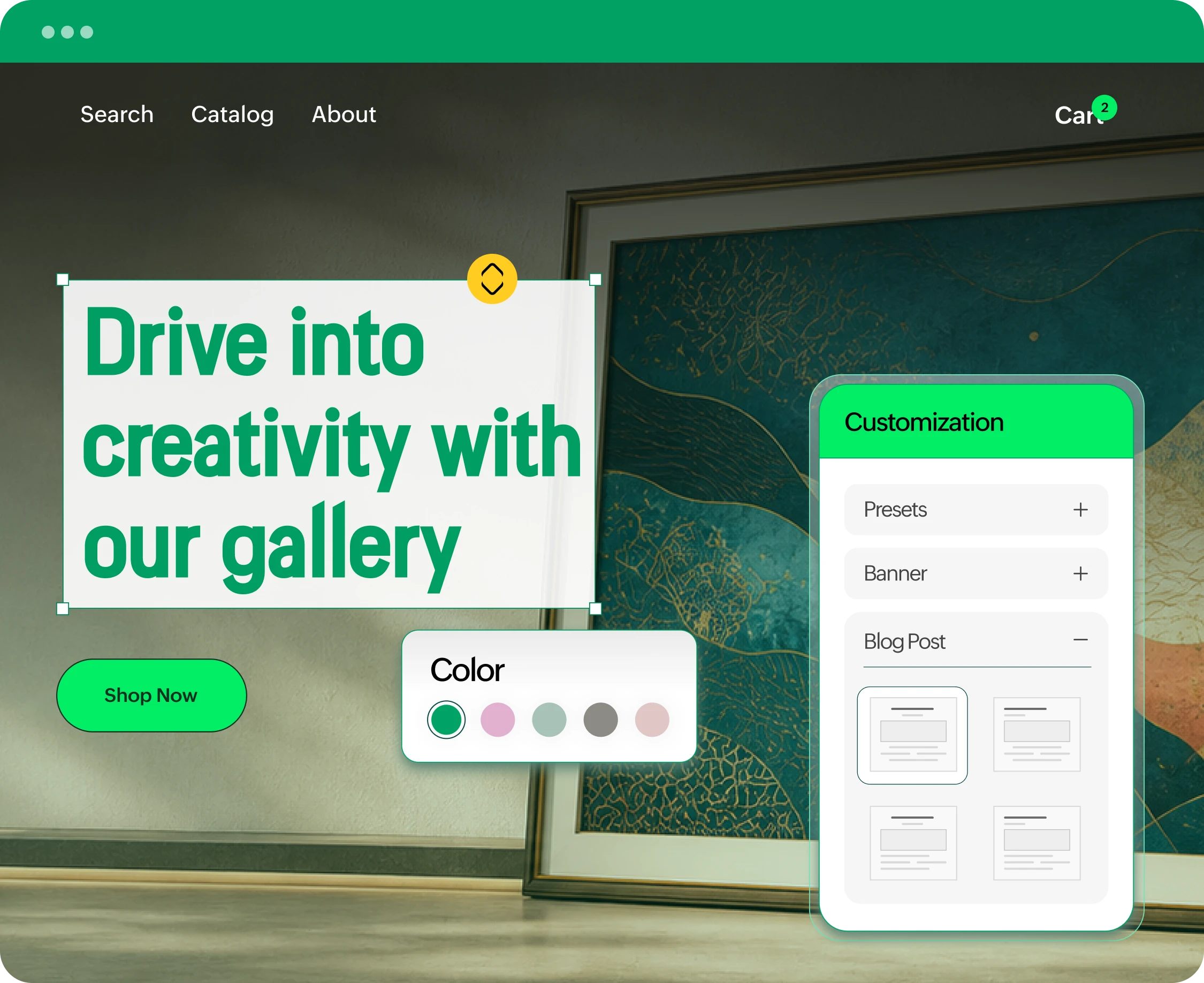 Store design customization interface