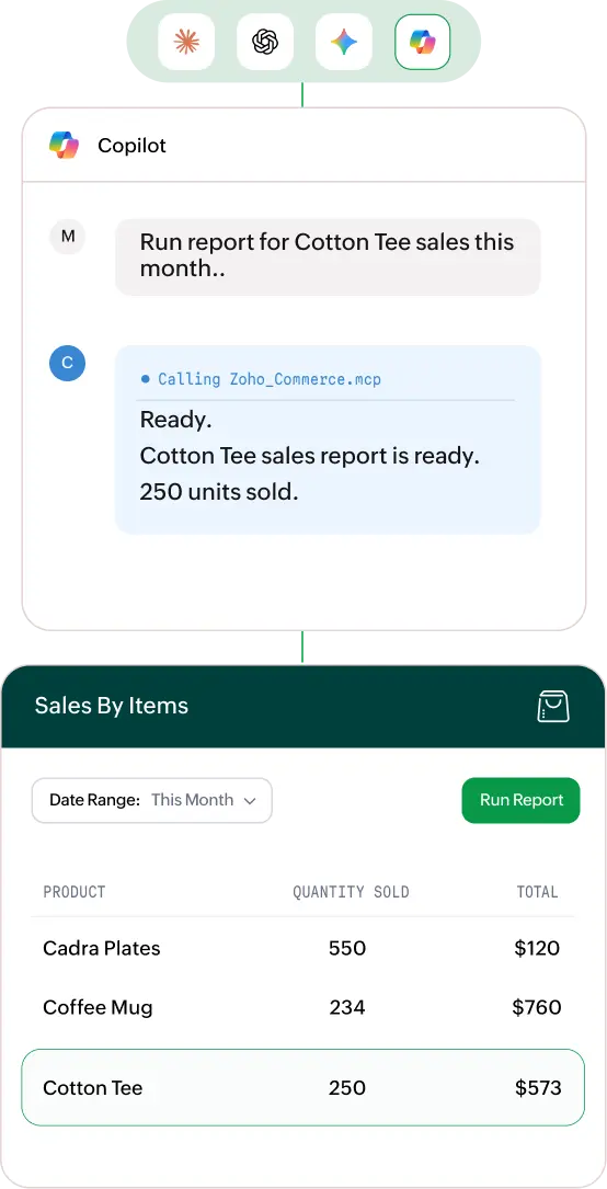 View reports through MCP