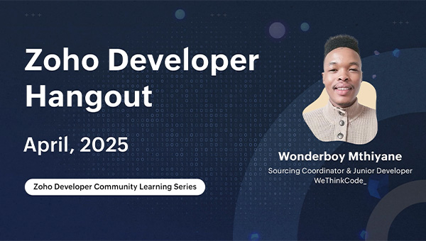 Zoho Developer Hangout Videos
