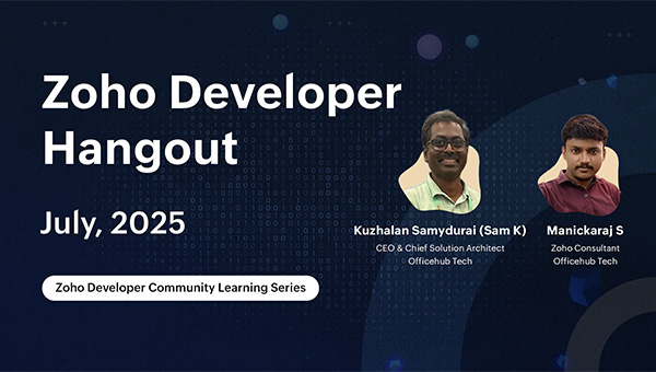Zoho Developer Hangout Videos