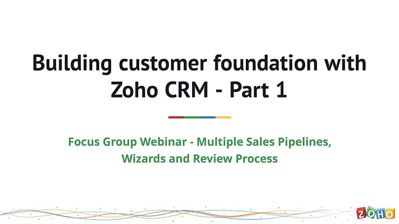 CRM Focus Group webinars