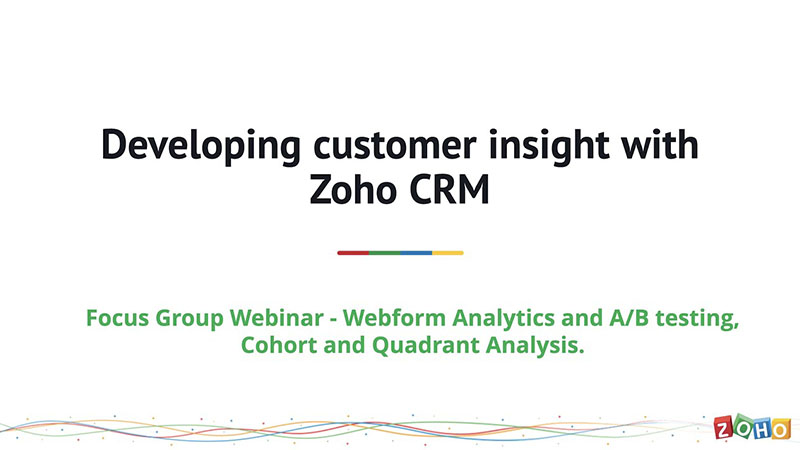 CRM Focus Group webinars