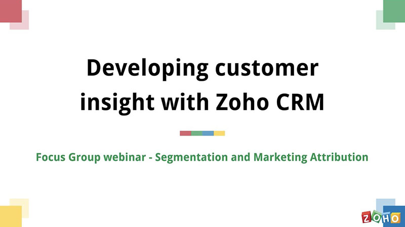 CRM Focus Group webinars