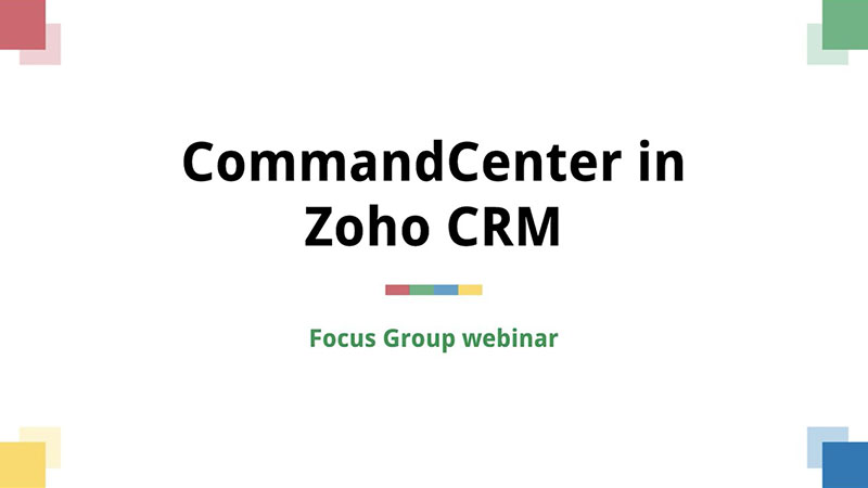 CRM Focus Group webinars