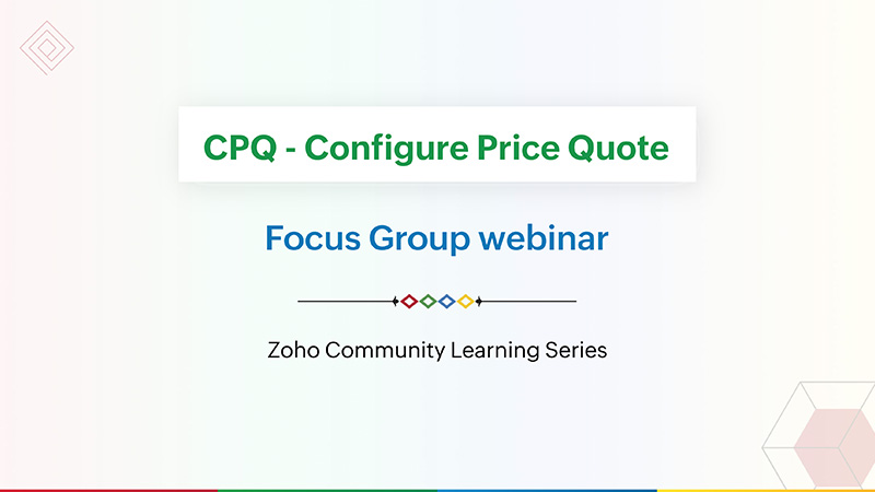 CRM Focus Group webinars