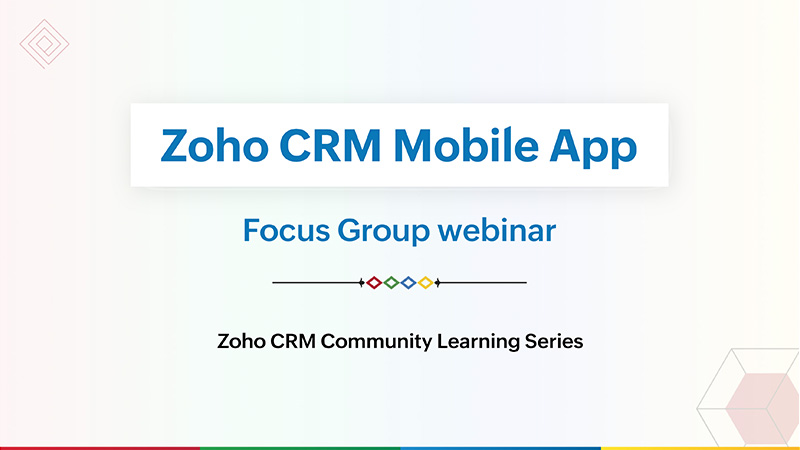 CRM Focus Group webinars