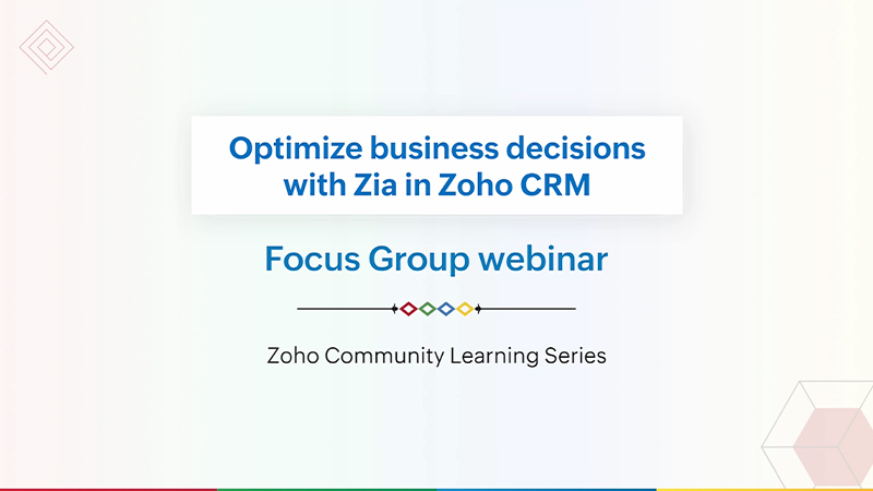 CRM Focus Group webinars