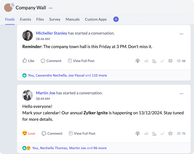 company wall
