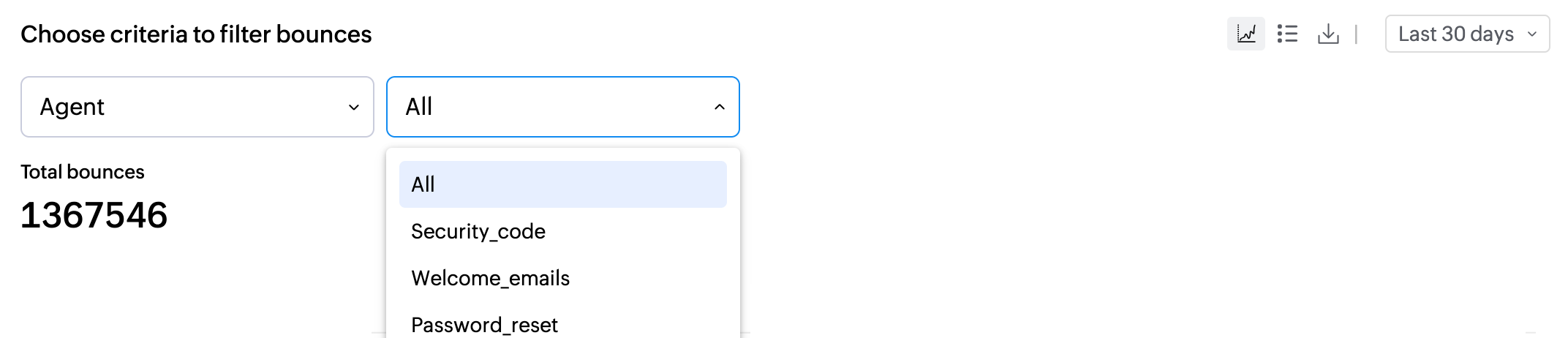 Agent filter Agent filter