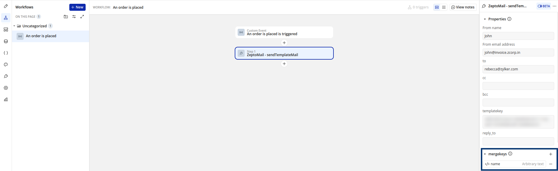 Merge keys option Merge keys option
